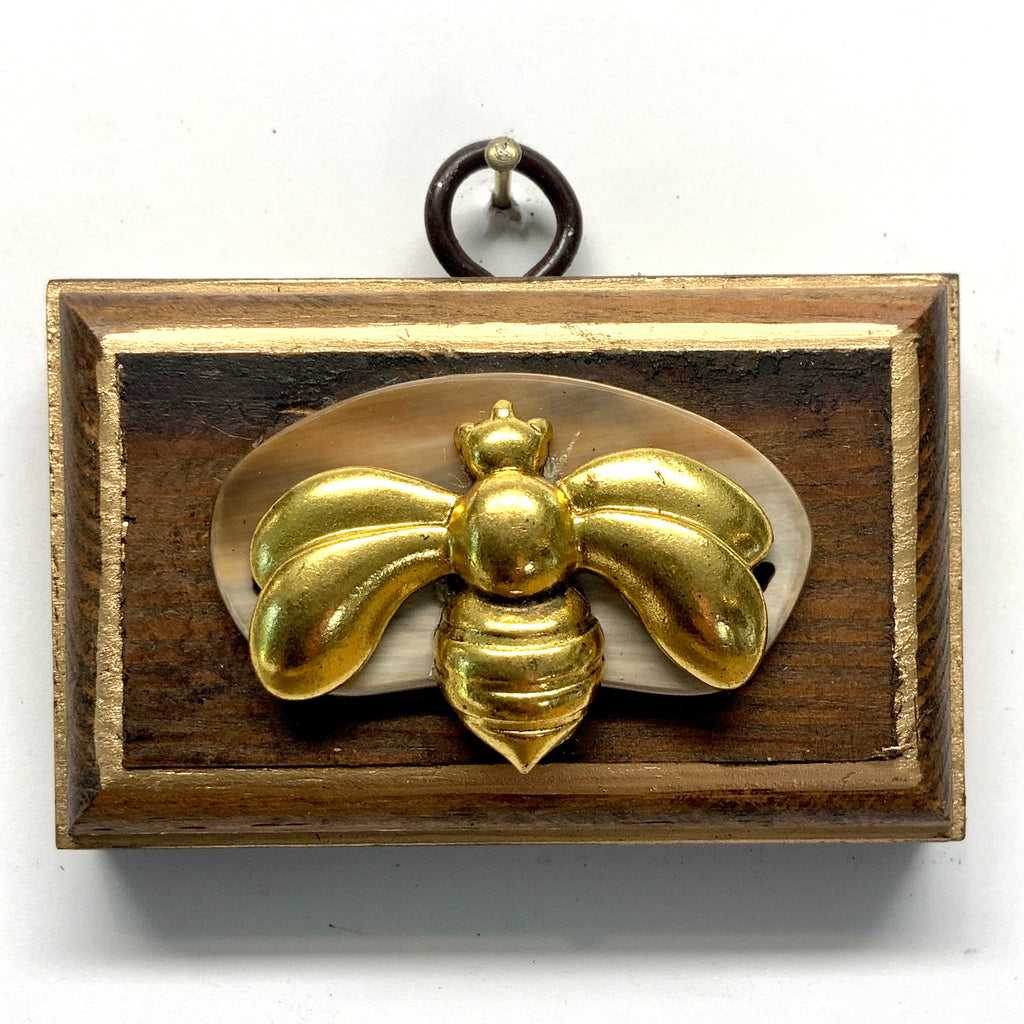 Wooden Frame with Bee on Horn (3.25” wide)