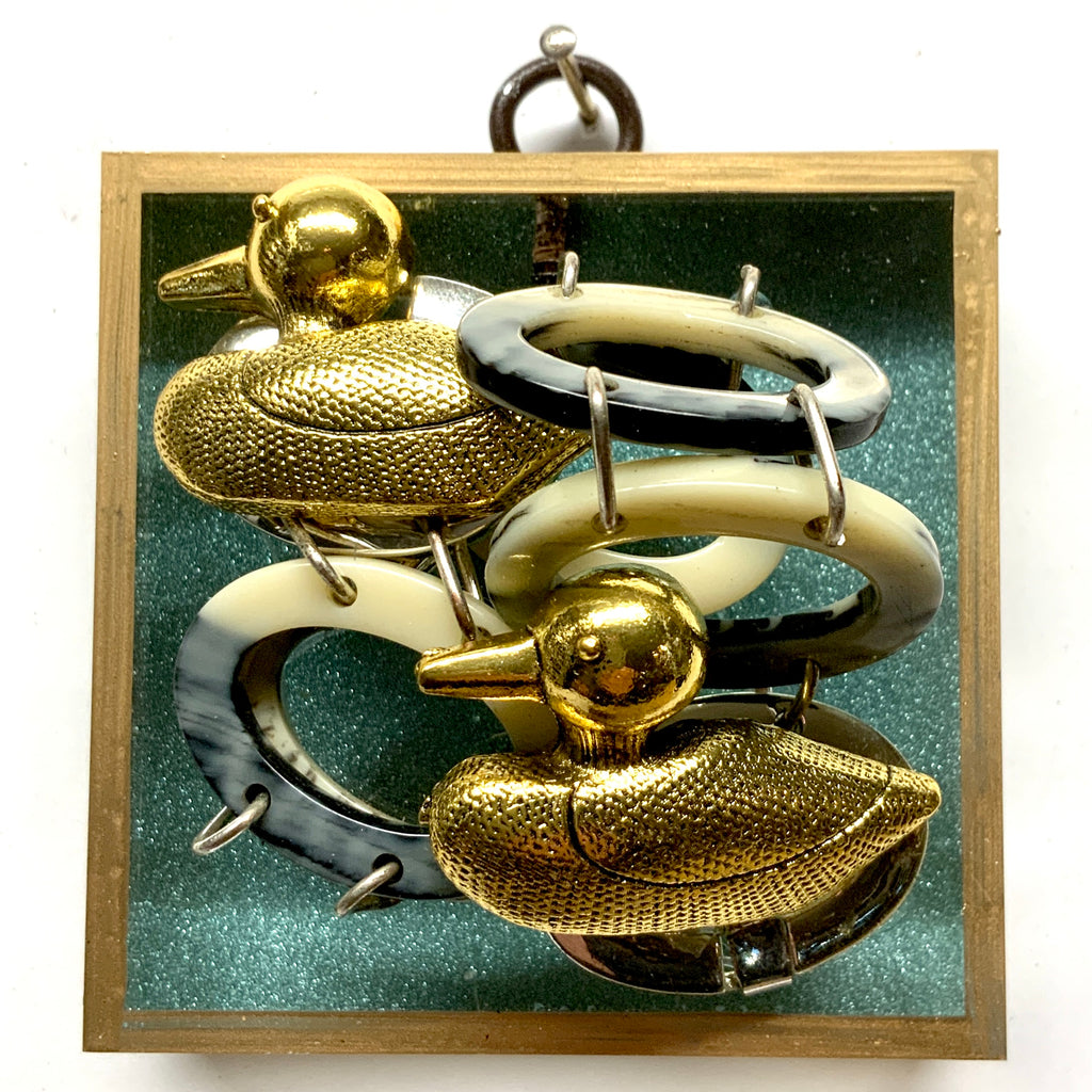 Acrylic Frame with Ducks on Necklace / Slight Imperfections (3