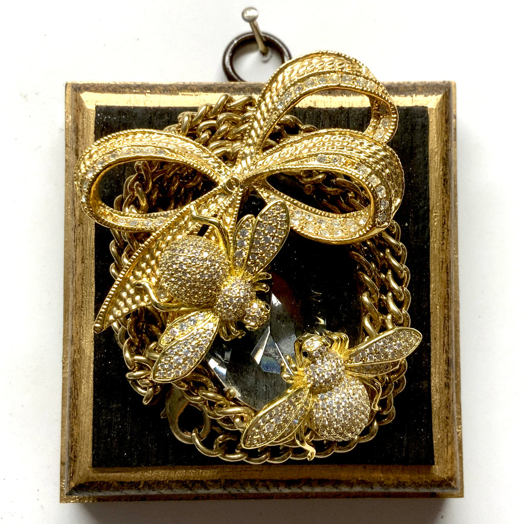 Bourbon Barrel Frame with Sparkle Bees on Necklace (3