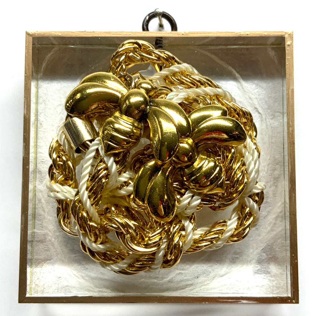 Acrylic Frame with Deco Bees on Necklace / Slight Imperfections (4