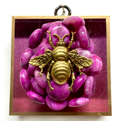 Acrylic Frame with Grande Bee on Necklace / Slight Imperfections (3