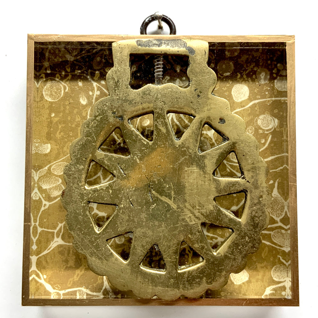 Acrylic Frame with Horse Brass / Slight Imperfections (4