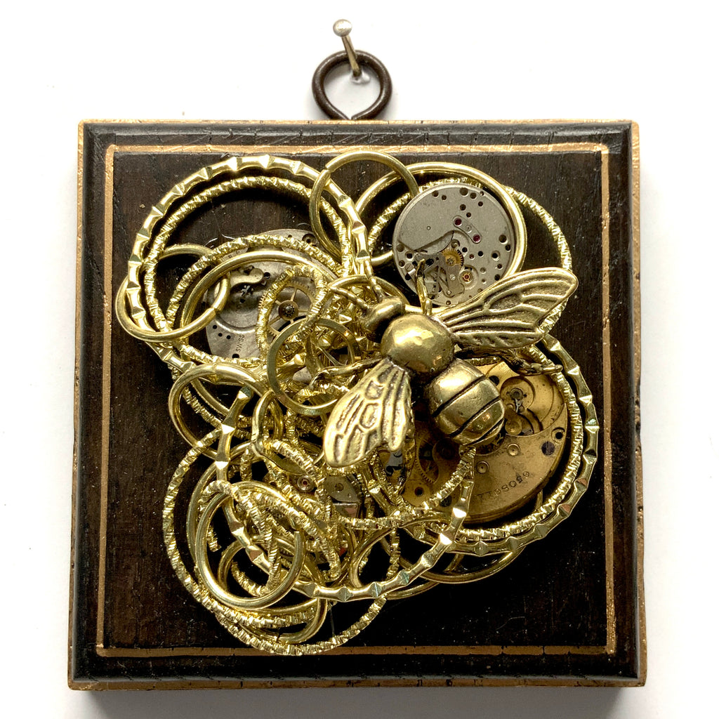 Wooden Frame with Bee on Necklace (4