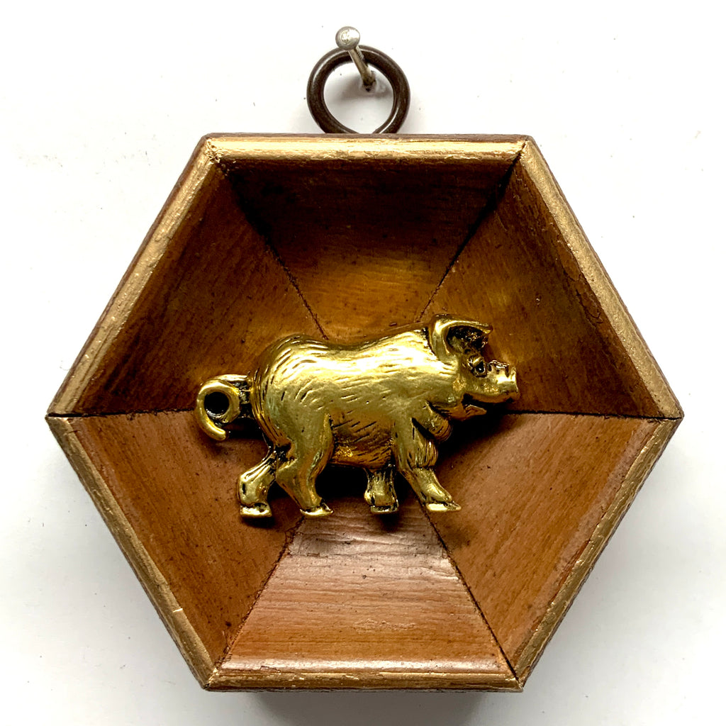 Wooden Frame with Pig (3.25