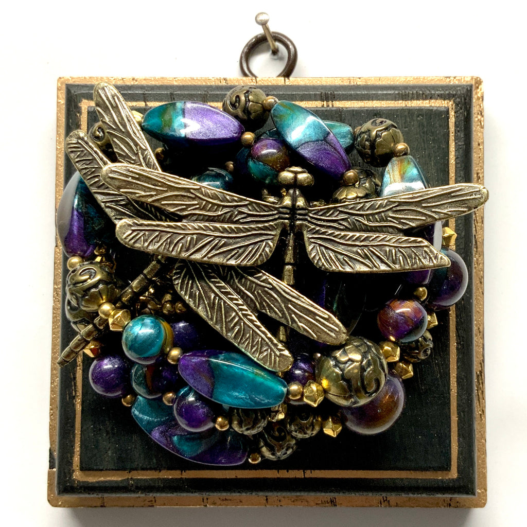 Painted Frame with Dragonflies on Necklace (4