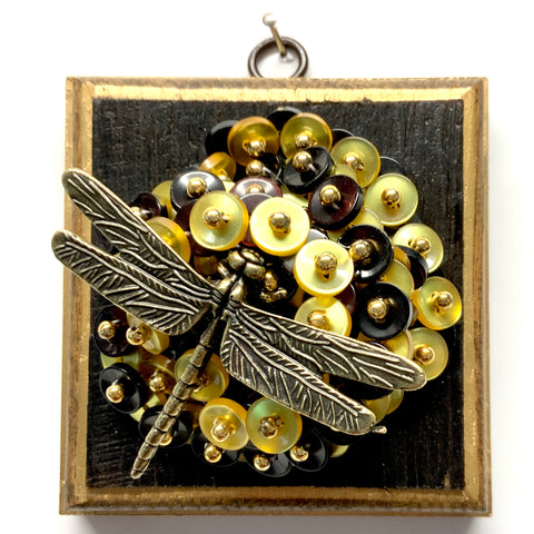 Bourbon Barrel Frame with Dragonfly on Necklace (4