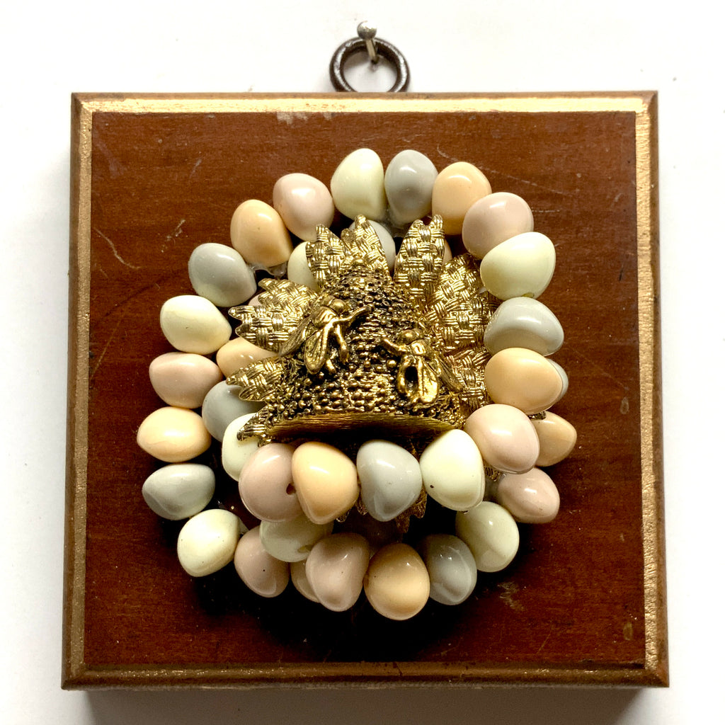 Wooden Frame with Bee Hive on Necklace (4