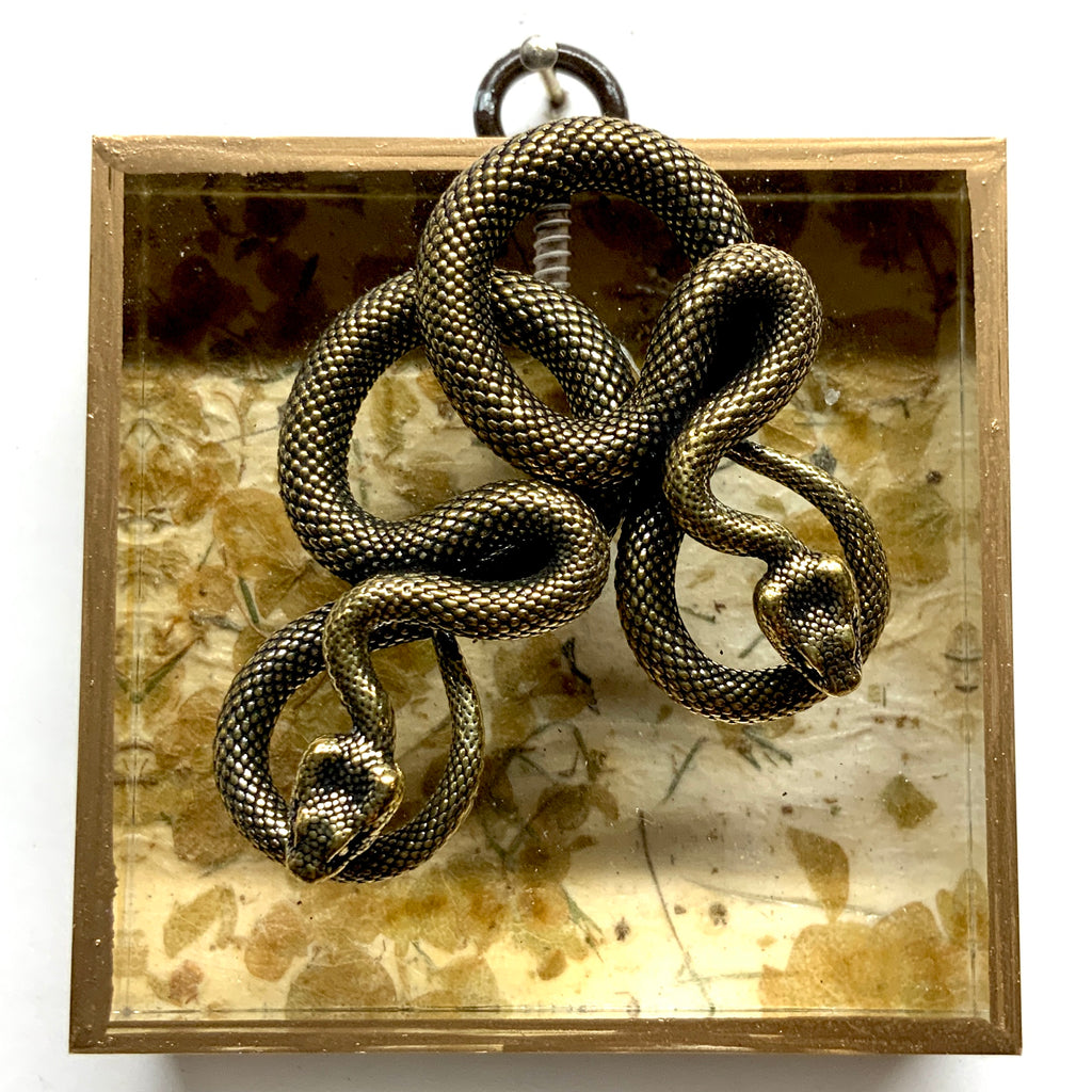 Acrylic Frame with Snakes on Mulberry Paper / Slight Imperfections (3