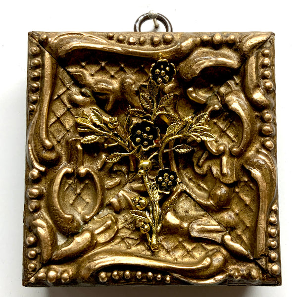 Cross Rose Frame Gilt Frame with Rose Cross (3.25