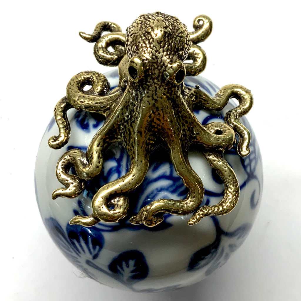 Ceramic Ball Frame with Octopus / Slight Imperfections (2