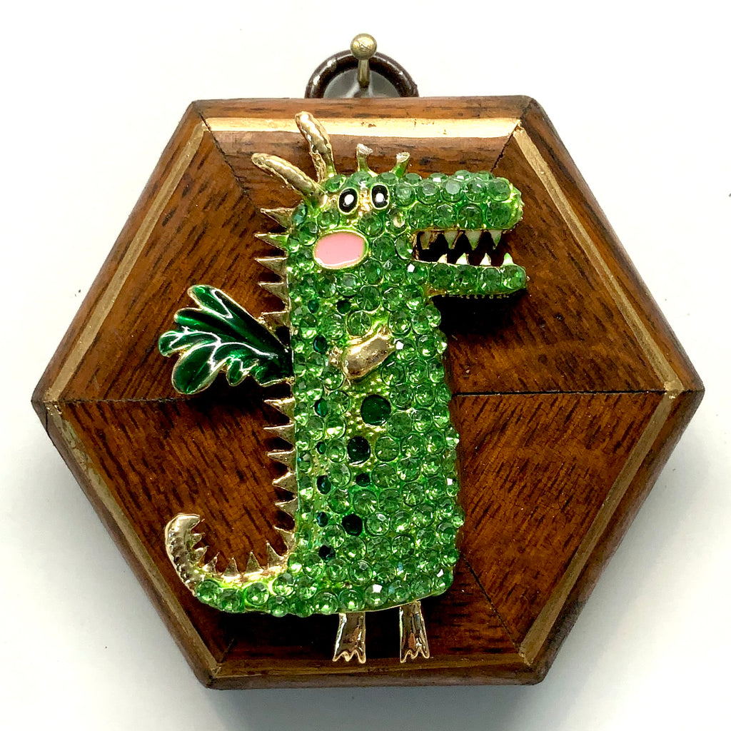 Wooden Frame with Sparkle Dragon (3.25” wide)