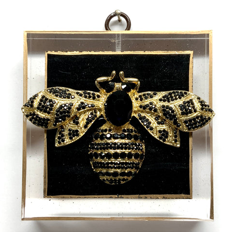 Acrylic Frame with Large Sparkle Bee on Coromandel / Slight Imperfections (4