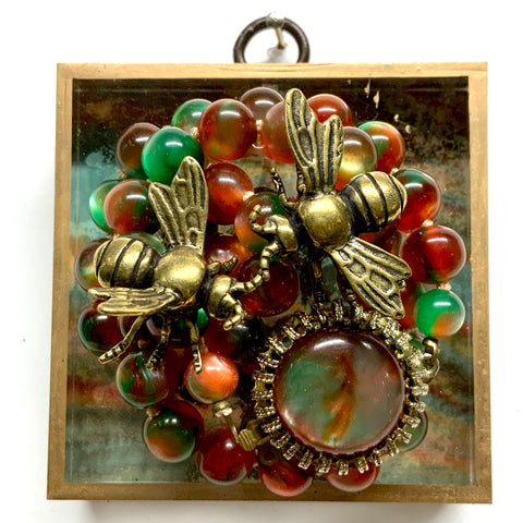 Acrylic Frame with Bees on Necklace / Slight Imperfections (3