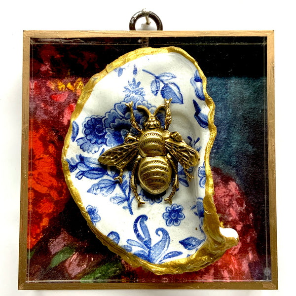 Acrylic Frame with Grande Bee on Oyster Shell / Slight Imperfections ...