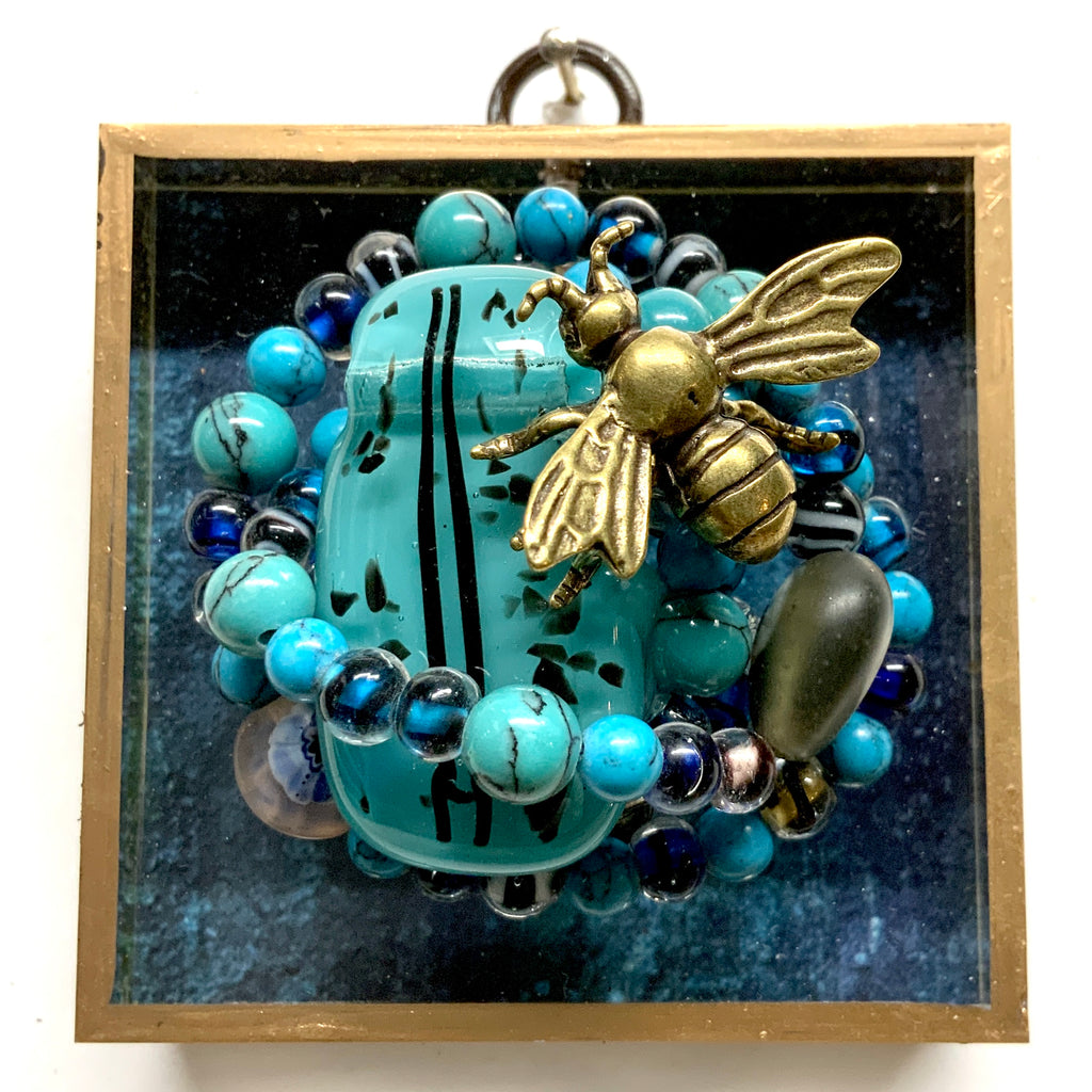 Acrylic Frame with Bee on Necklace / Slight Imperfections (3