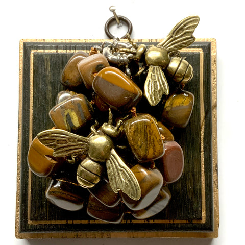 Painted Frame with Bees on Necklace (4