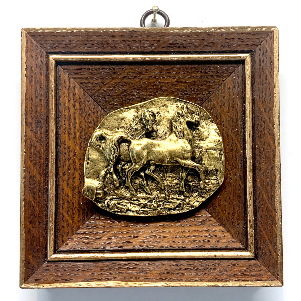Wooden Frame with Horses (4.75” wide)