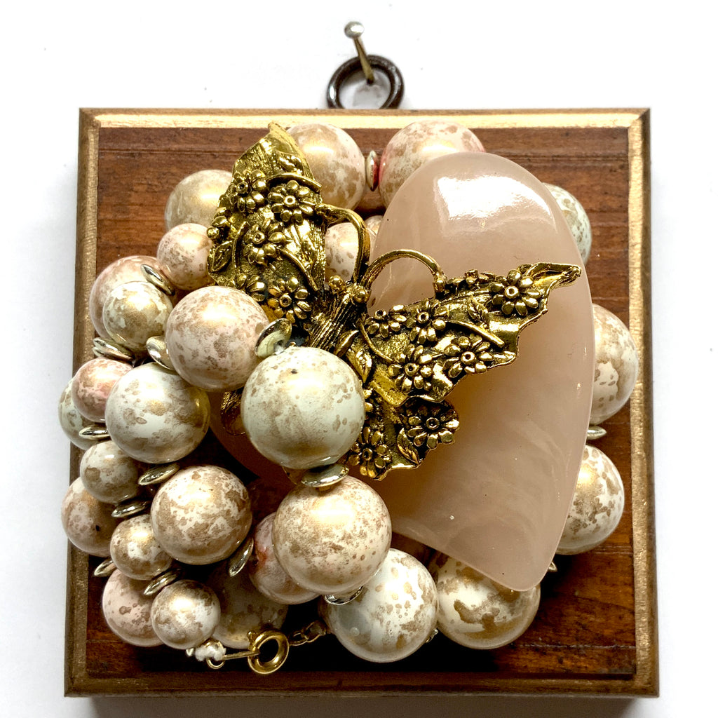 Wooden Frame with Butterfly on Necklace (4