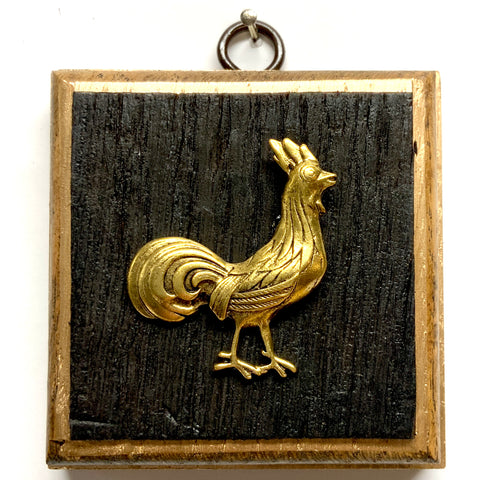 Bourbon Barrel Frame with Rooster (3.25
