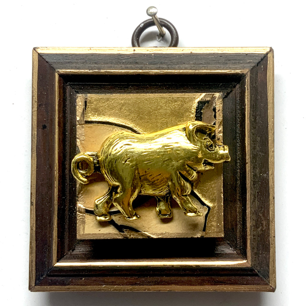 Wooden Frame with Pig on Coromandel (3