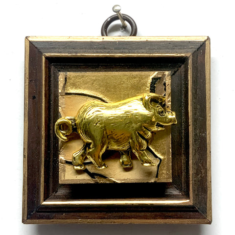 Wooden Frame with Pig on Coromandel (3