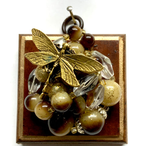 Wooden Frame with Dragonfly on Necklace (2.5