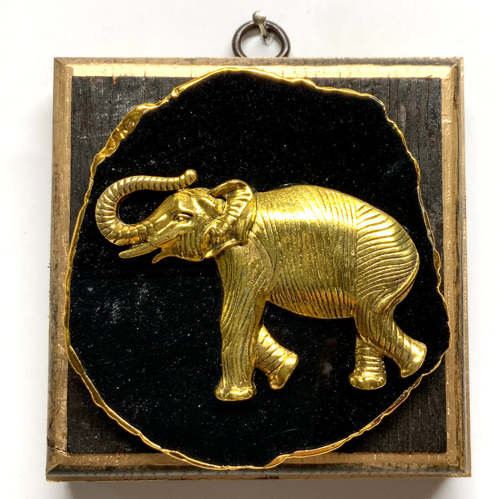 Bourbon Barrel Frame with Elephant on Agate (4