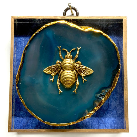 Acrylic Frame with Grande Bee on Agate / Slight Imperfections (4