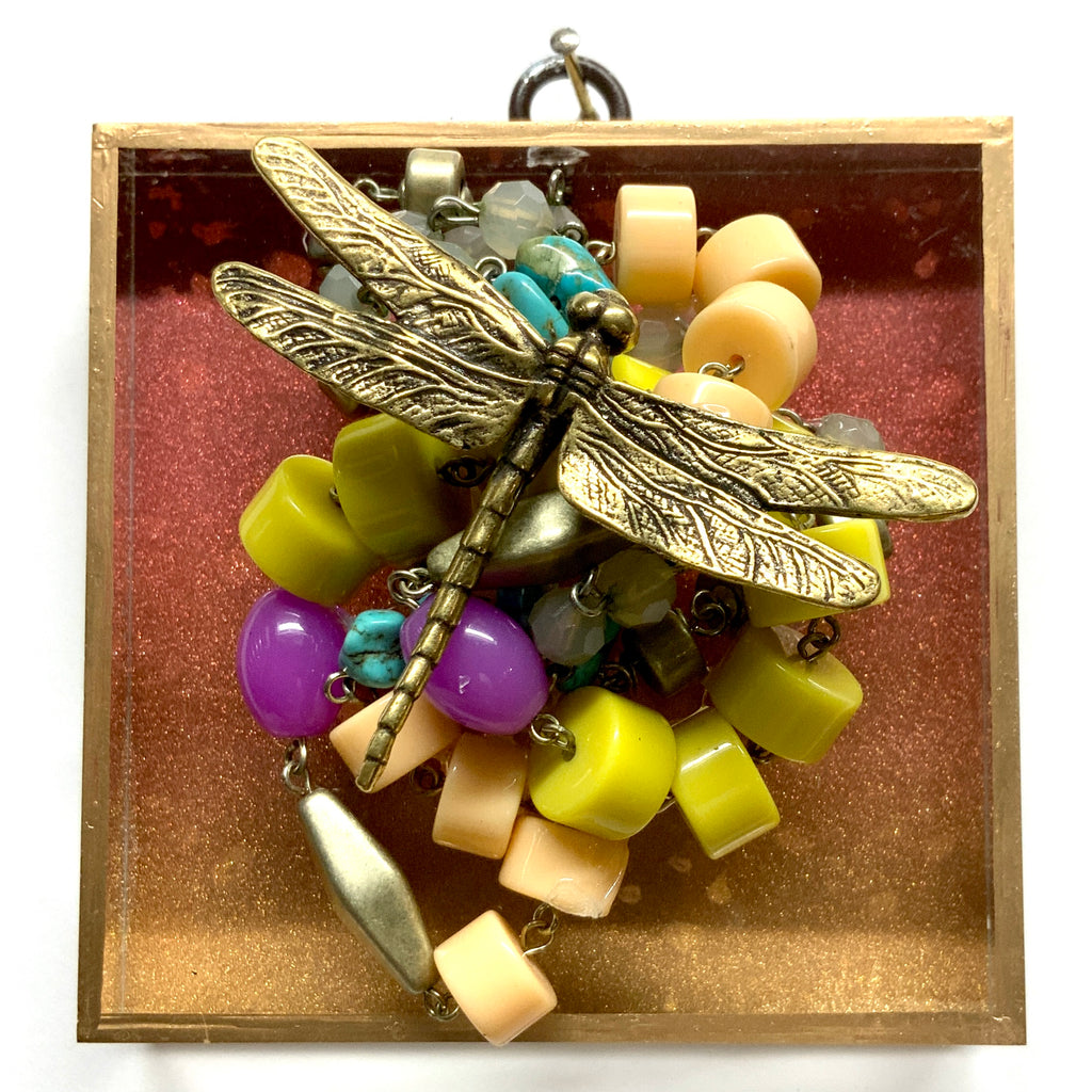 Acrylic Frame with Dragonfly on Necklace / Slight Imperfections (4