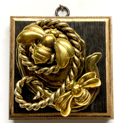 Bourbon Barrel Frame with Deco Bees on Necklace (4