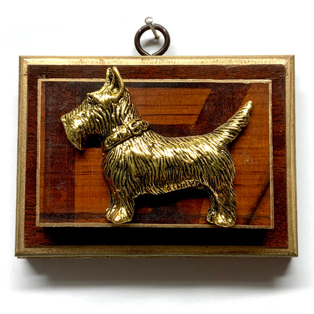 Wooden Frame with Terrier on Coromandel (4.5