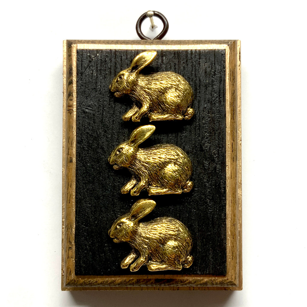 Bourbon Barrel Frame with Rabbit Rabbit Rabbit (3.25” wide)