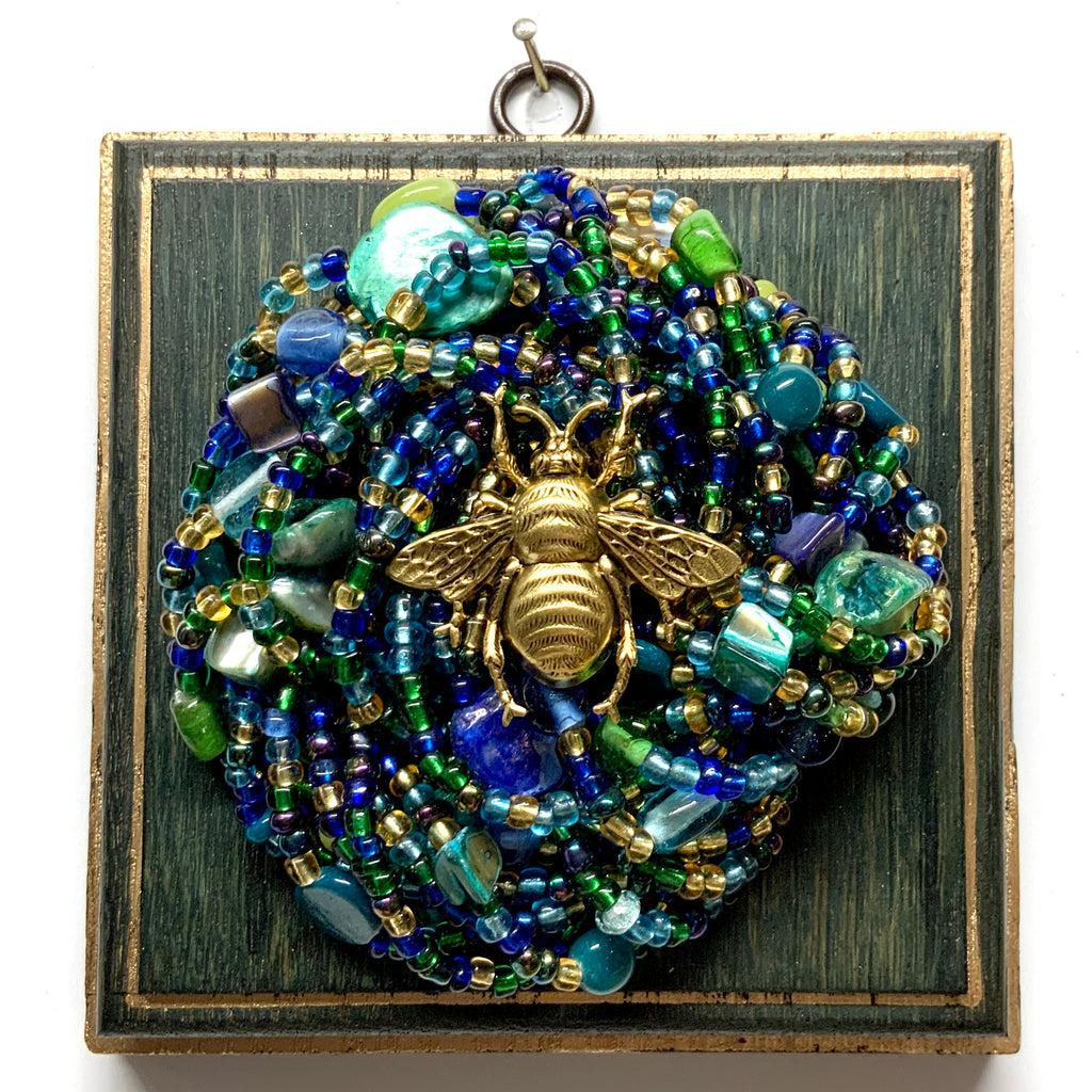 Painted Frame with Grande Bee on Necklace (5