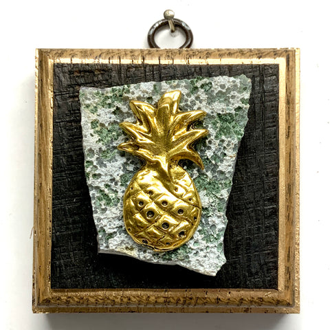 Bourbon Barrel Frame with Pineapple on Stone (3.25