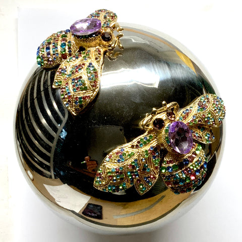 Gazing Ball Frame with Sparkle Bees / Slight Imperfections (5.5