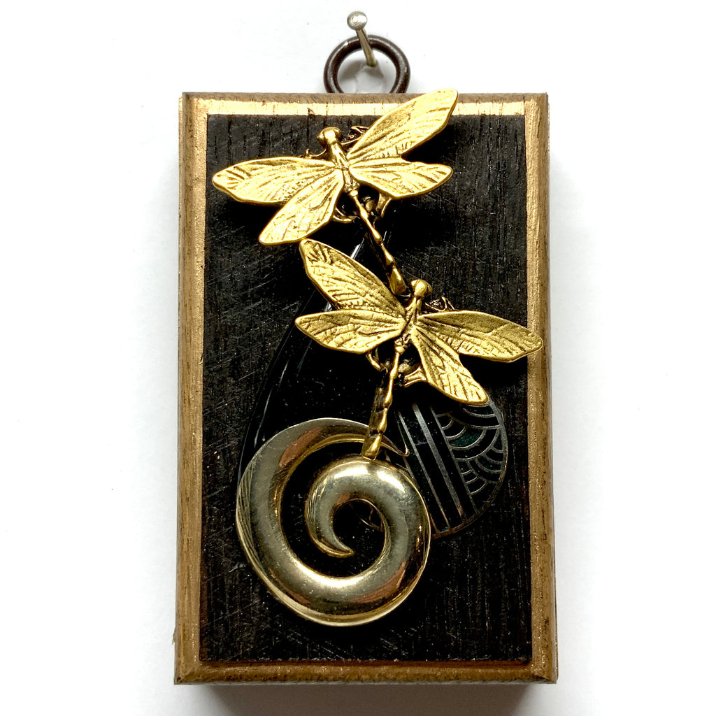 Gilt Frame with Dragonflies on Brooch (2.5