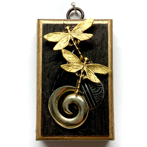 Gilt Frame with Dragonflies on Brooch (2.5