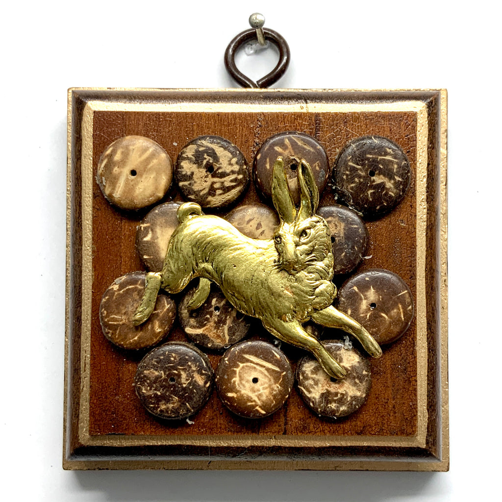 Wooden Frame with Hare on Beads (3.25