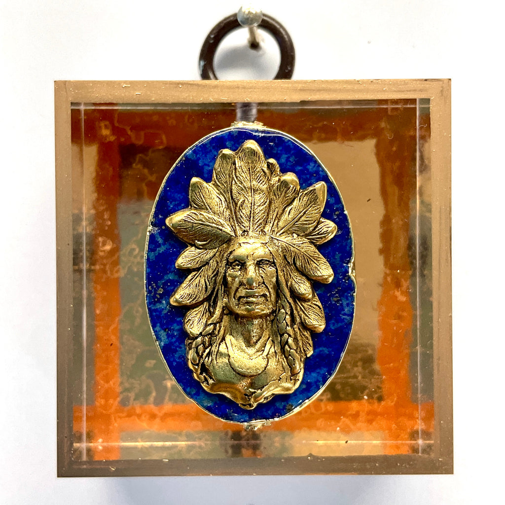 Acrylic Frame with Chief and Lapis on Mylar / Slight Imperfections (2