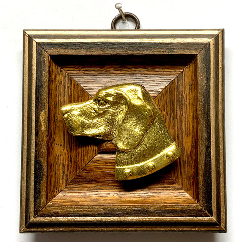 Wooden Frame with Stately Dog (4