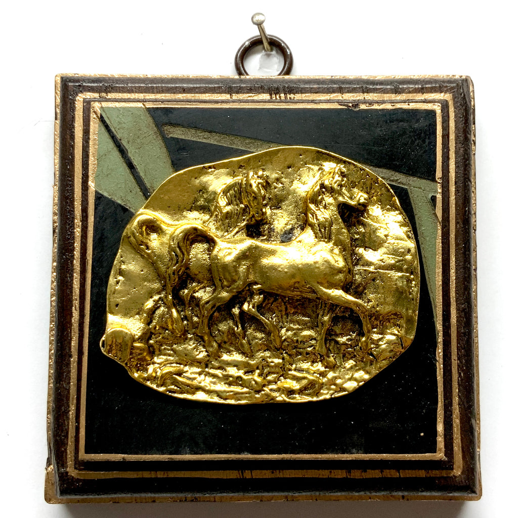 Wooden Frame with Horses on Coromandel (4