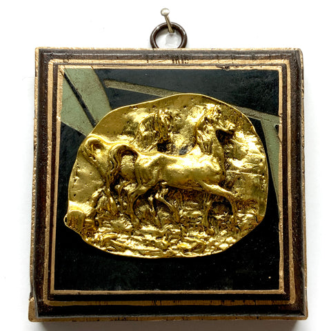 Wooden Frame with Horses on Coromandel (4