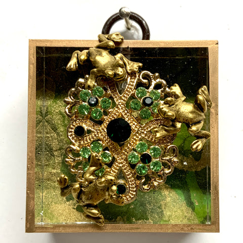 Acrylic Frame with Frogs on Brooch / Slight Imperfections (2