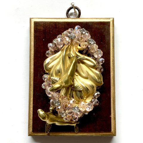 Wooden Frame with Seals on Brooch (3.25