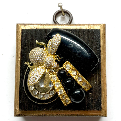 Bourbon Barrel Frame with Sparkle Bee on Brooch (2.5