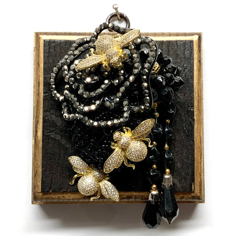 Bourbon Barrel Frame with Sparkle Bees on Necklace (4