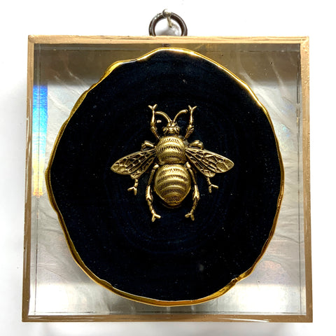 Acrylic Frame with Grande Bee on Agate / Slight Imperfections (4