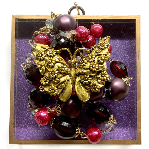 Acrylic Frame with Butterfly on Necklace / Slight Imperfections (4