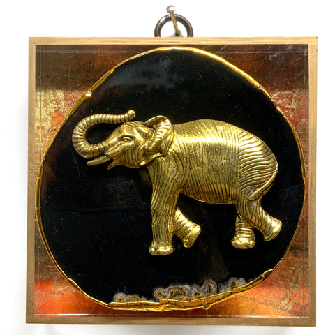 Acrylic Frame with Elephant on Agate / Slight Imperfections (4