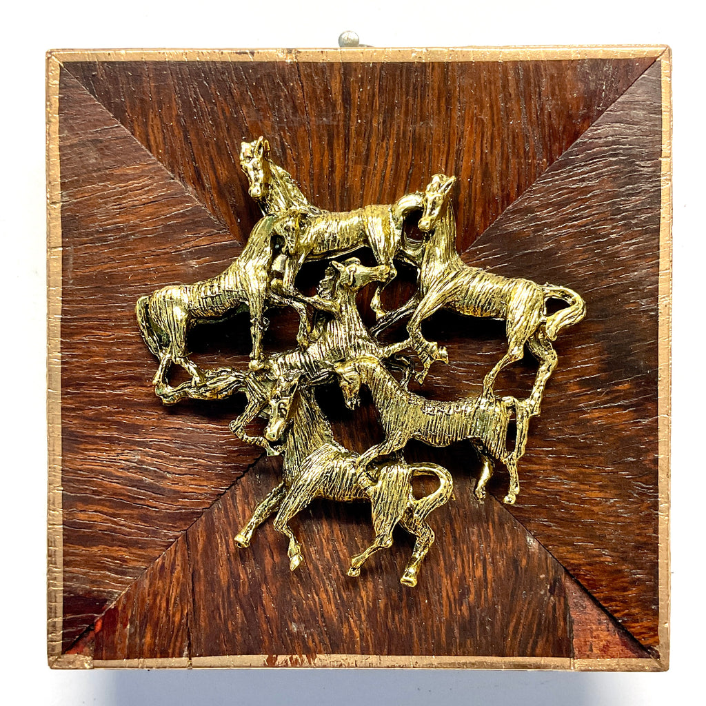 Wooden Frame with Horses (3.75